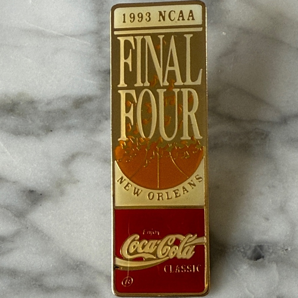 Coca Cola Classic 1993 NCAA Final Four Pin - Red and Gold